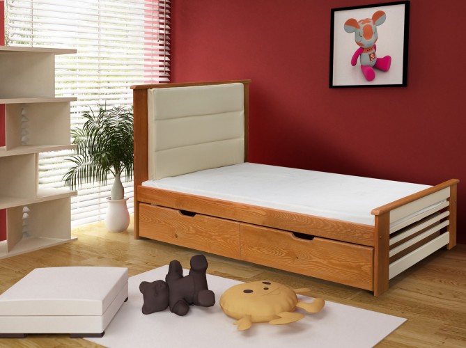 Pat din lemn masiv Amigo Vanilla