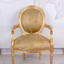 SCAU51 - Scaun, Fotoliu tapitat Baroc - Auriu