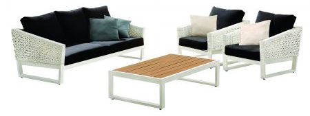 Set mobilier exterior, Cali, canapea, doua fotolii si masa Set mobilier exterior, Cali, canapea, doua fotolii si masa