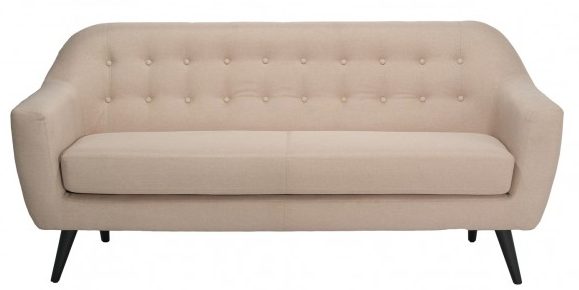 Canapea fixa tapitata cu stofa Hannah Beige