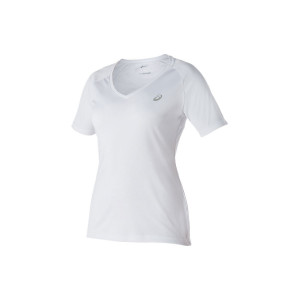 Tricou Tenis Femei, Asics, Club V-Neck Top, Alb