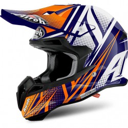 Casca AIROH 2.1 Terminator Cleft albastru alb portocaliu T2SCL32-XS