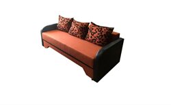 Canapea Corina, caramiziu/wenge, stofa/piele ecologica #325