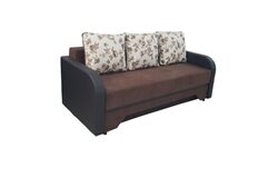 Canapea Corina mare, maro/wenge stofa/piele ecologica #331