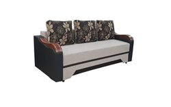 Canapea Diana, crem/wenge, stofa/piele ecologica #323