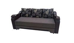 Canapea Sally, maro/wenge, stofa/piele ecologica #329
