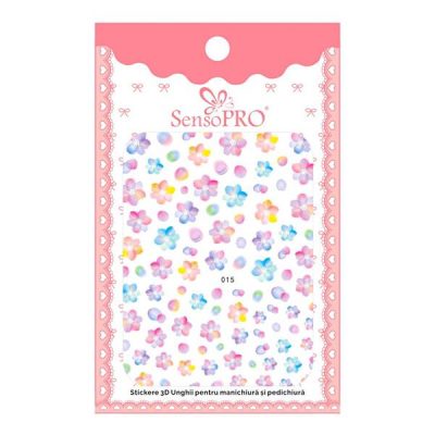 Abtibilduri unghii SensoPRO Art in Bloom, model 015