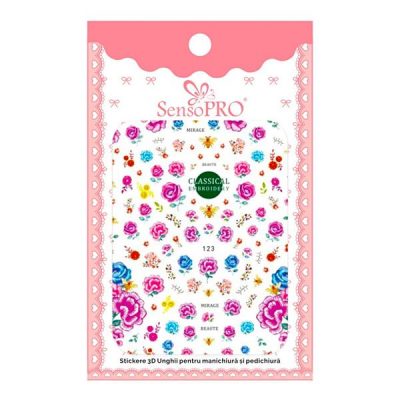 Abtibilduri unghii SensoPRO Art in Bloom, model 123