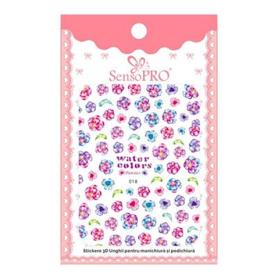 Abtibilduri unghii SensoPRO Art in Bloom, model HANYI 018