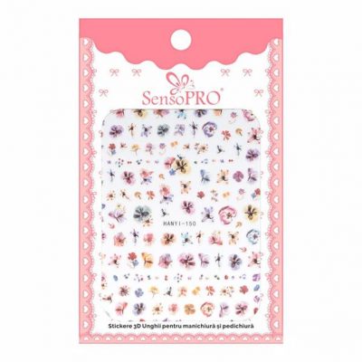 Abtibilduri unghii SensoPRO Art in Bloom, model HANYI-150