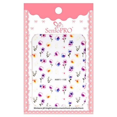 Abtibilduri unghii SensoPRO Art in Bloom, model HANYI 158