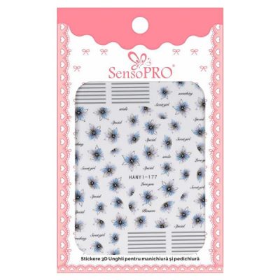 Abtibilduri unghii SensoPRO Art in Bloom, model HANYI-177