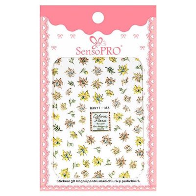 Abtibilduri unghii SensoPRO Art in Bloom, model HANYI 186