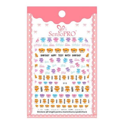 Abtibilduri unghii SensoPRO Cartoon Universe, model 010
