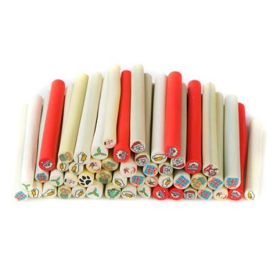 Betisoare Fimo Christmas Party - Set 50 Bucati
