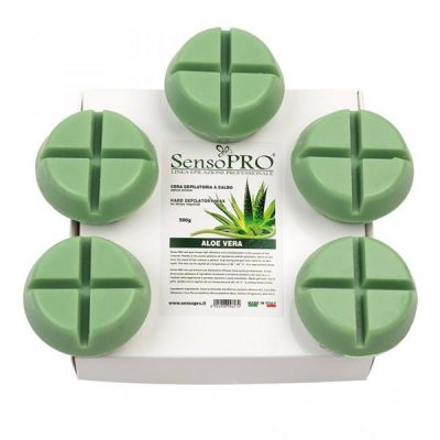 Ceara Epilat Elastica Refolosibila SensoPRO - Aloe Vera Hard Round Wax, 500g