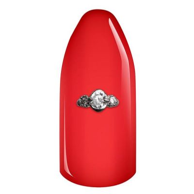 Decoratiune Unghii 3D - Tiara pentru degetul mic cu 3 pietre de zirconiu