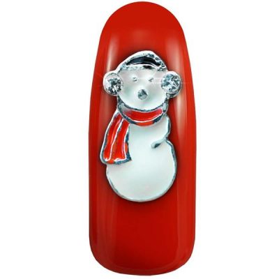 Decoratiune Unghii 3D de Iarna - Om de Zapada 01
