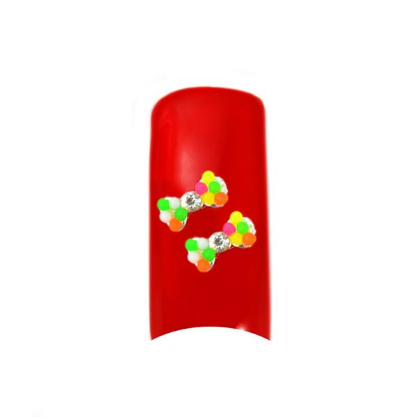 Decoratiuni Unghii 3D - Fundita culori multicolore neon set 2 bucati