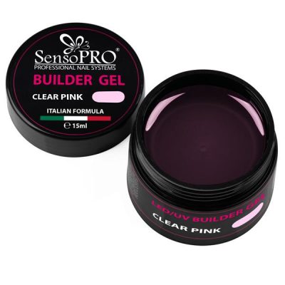 Gel Constructie Unghii SensoPRO Italia 15 ml - Clear Pink