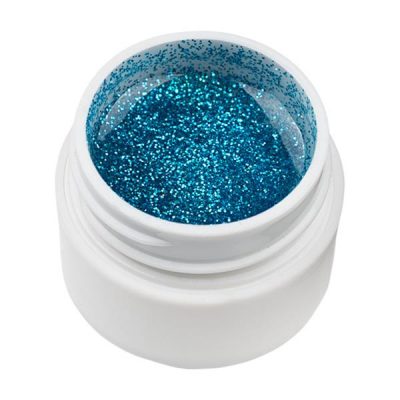 Gel UV Color cu Sclipici ENS PRO #002 - Blue Cloud