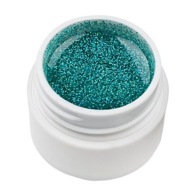 Gel UV Color cu Sclipici ENS PRO #003 - Green Ice