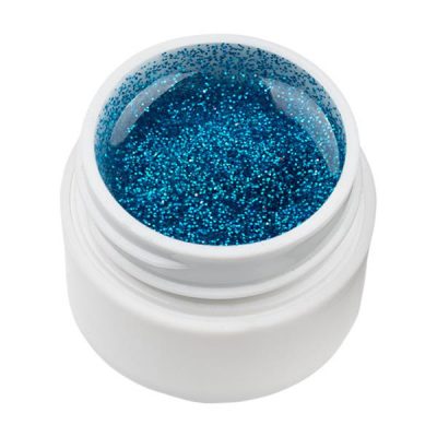 Gel UV Color cu Sclipici ENS PRO #019 - Blue Flame