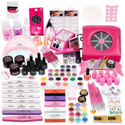 Kit Unghii False Duo cu Gel UV si Oja Semipermanenta SensoPRO 10ml - Promotie #35 + CADOU