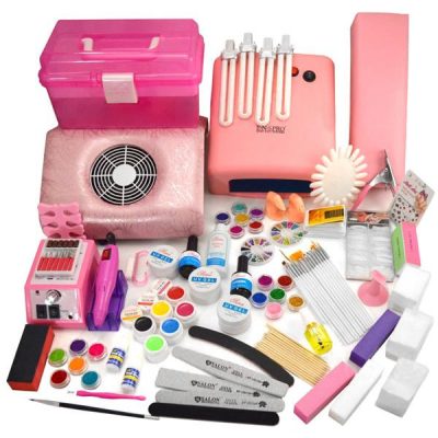 Kit Unghii False cu Gel UV - Promotie #41 + CADOU Geanta Manichiura