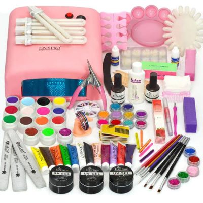 Kit Unghii False cu Gel UV - Promotie #57 + CADOU 12 Geluri Color ENS PRO