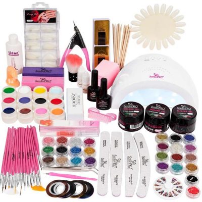 Kit Unghii False cu Gel UV SensoPRO - Promotie #56 + CADOU Set 15 Pensule Manichiura