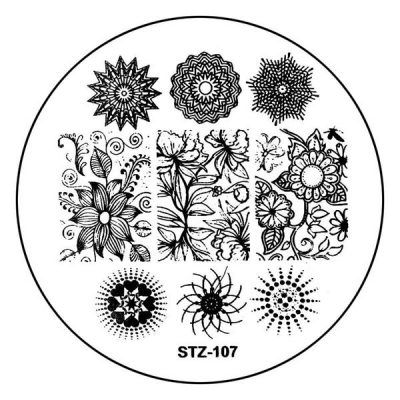 Matrita Metalica Stampila Unghii STZ-107 - Nature