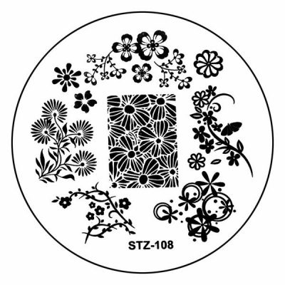 Matrita Metalica Stampila Unghii STZ-108 - Nature