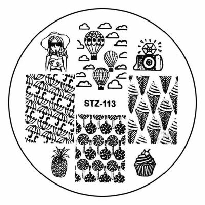 Matrita Metalica Stampila Unghii STZ-113 - Fashion