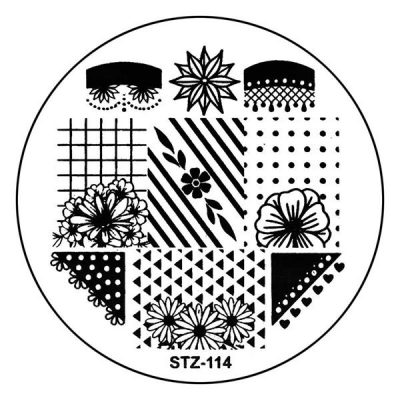 Matrita Metalica Stampila Unghii STZ-114 - Nature