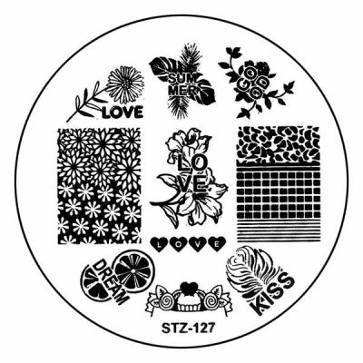 Matrita Metalica Stampila Unghii STZ-127 - Love Story