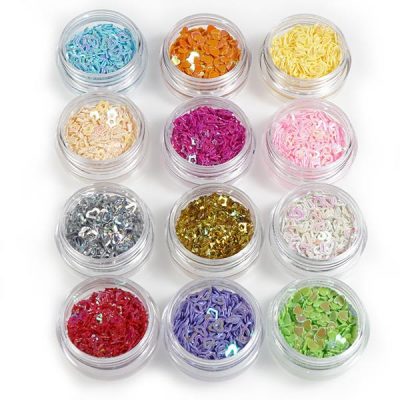 Paiete Unghii mix Inimioare si Stelute - Set 12 Bucati