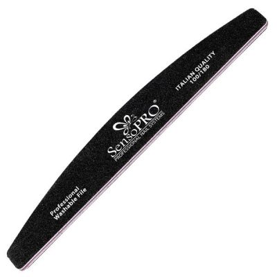 Pila Unghii Semiluna granulatia 100/180 - SensoPRO Italia, negru