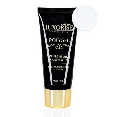Polygel Supreme Gel LUXORISE 30g, Pure White LX018