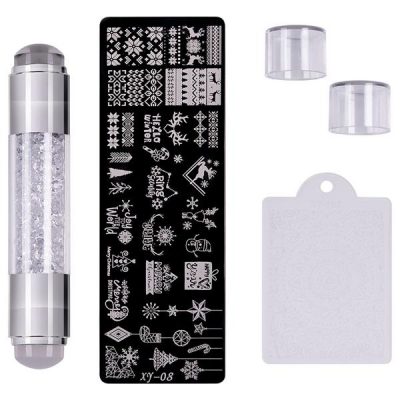 Set Stampila Unghii + Matrita Crystal Nail Art, XY-08 - SensoPRO Milano