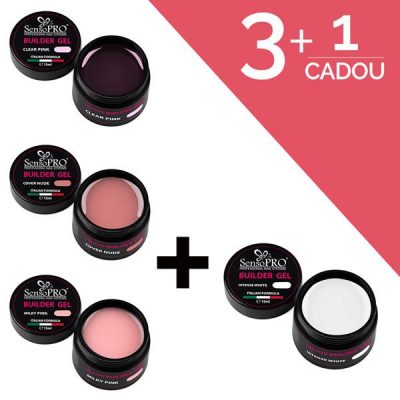 Set Unghii Gel Constructie SensoPRO Italia 15ml, 3+1 Cadou