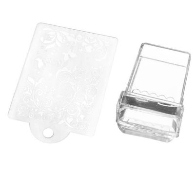 Stampila Unghii din Silicon Transparent, Dreptunghiulara