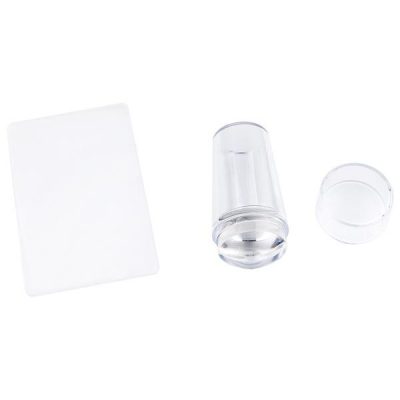 Stampila Unghii din Silicon Transparent cu Capac Vanilla Nails