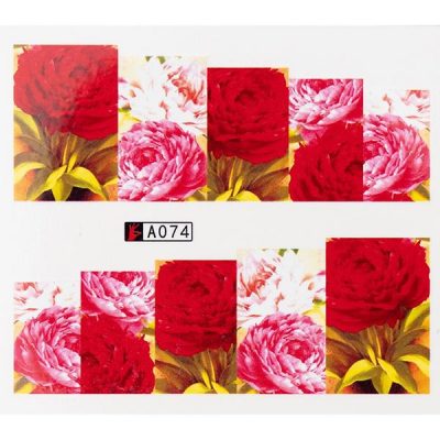 Tatuaj unghii A074 flori