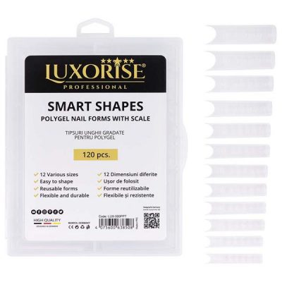 Tipsuri Smart Forms LUXORISE pentru Polygel si gel, 120 buc