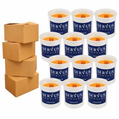 48 Lumanari Parfumate Orange cu fitil din lemn
