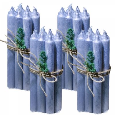 Set 40 Lumanari Argintii drepte 2,2 22cm