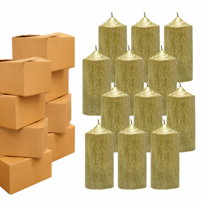 Bax 96 Lumanari Aurii cilindru H13cm
