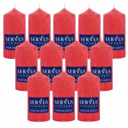 Bax 12 Lumanari Parfumate Lemn de Santal cilindru 13cm