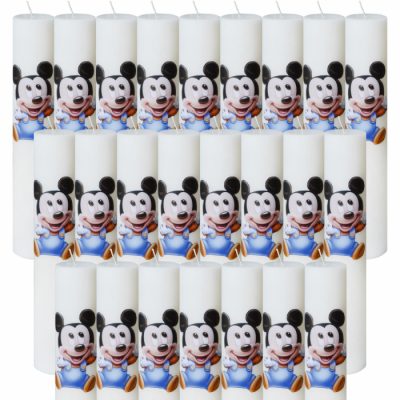Bax 24 Lumanari Botez Baby Mickey H30cm D5,5cm